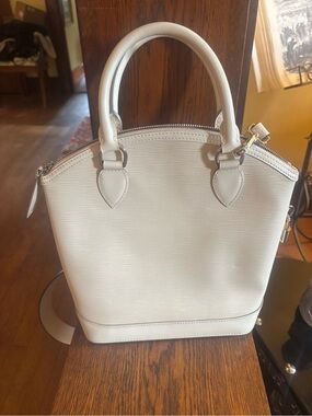 Louis Vuitton White Structured Satchel lockit
